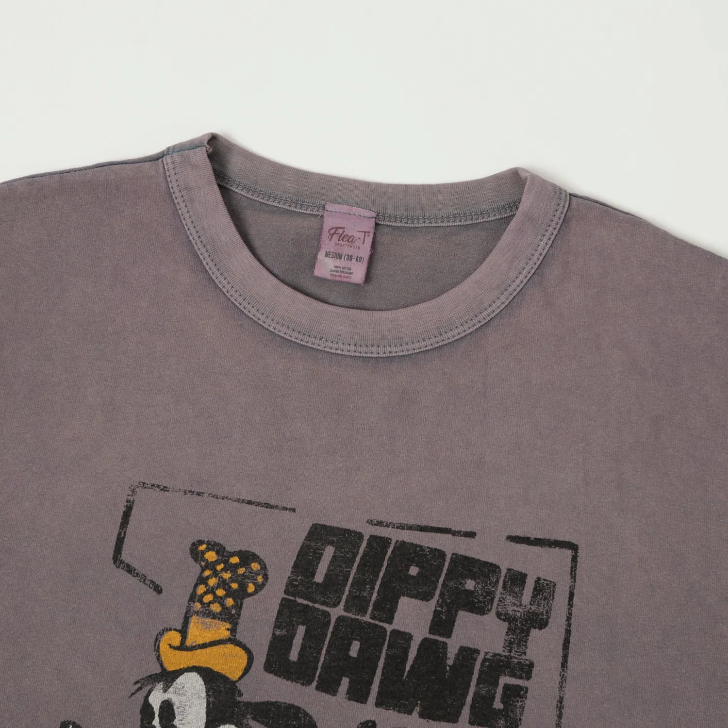 Flea-T 1950s Orange 'Dippy Dawg' T-Shirt - Navy sold by Son of a Stag product image thumbnail 2
