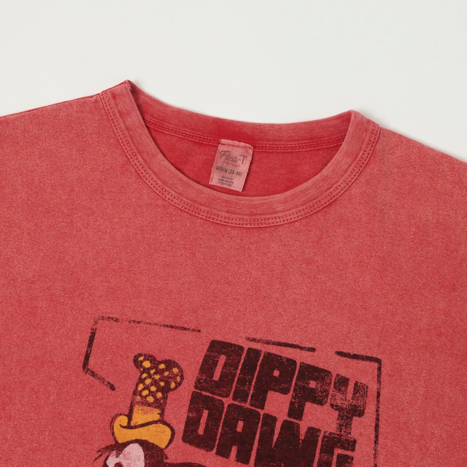 Flea-T 1950s Orange 'Dippy Dawg' T-Shirt - Red sold by Son of a Stag product image thumbnail 2