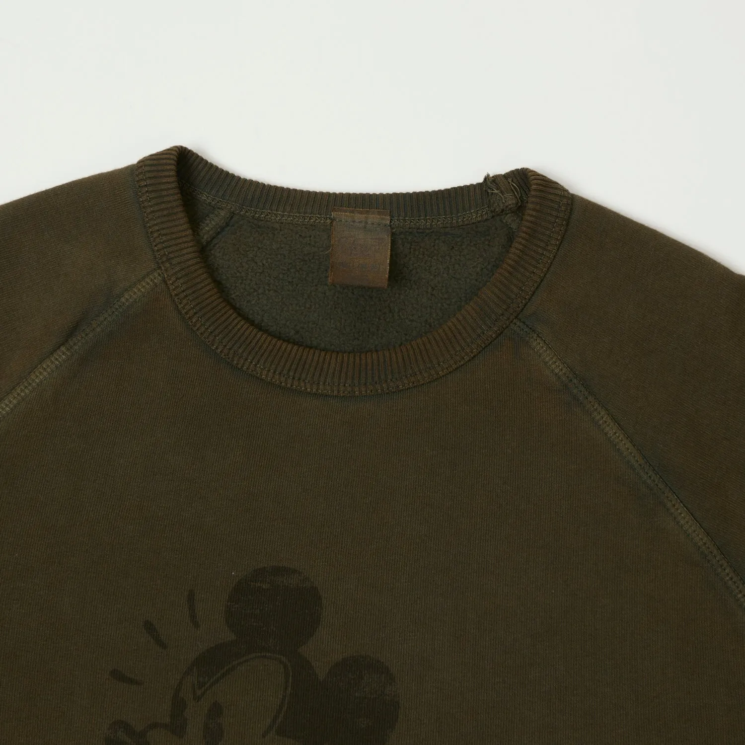 Flea-T 1950s Raglan Sleeve 'Mono Rebel Mickey' Sweatshirt - Brown sold by Son of a Stag product image thumbnail 2