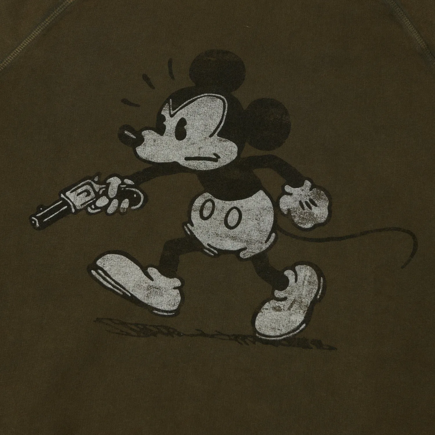 Flea-T 1950s Raglan Sleeve 'Rebel Mickey' Sweatshirt - Brown sold by Son of a Stag product image thumbnail 3