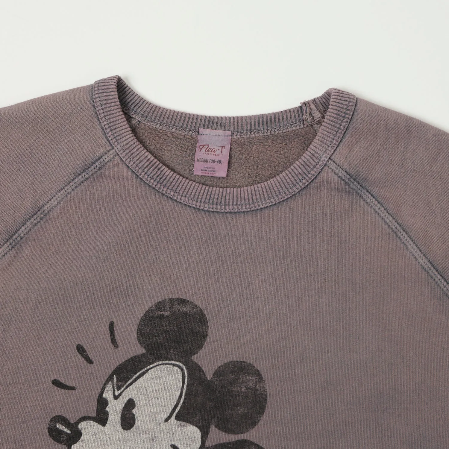 Flea-T 1950s Raglan 'Rebel Mickey' Sweatshirt - Navy sold by Son of a Stag product image thumbnail 2