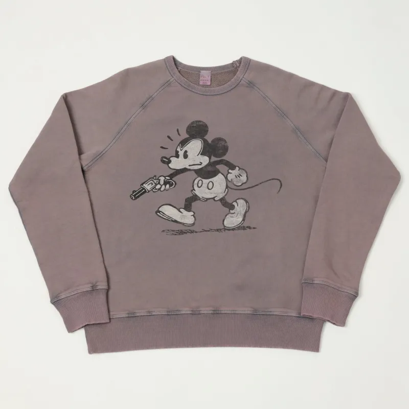 Flea-T 1950s Raglan 'Rebel Mickey' Sweatshirt - Navy sold by Son of a Stag