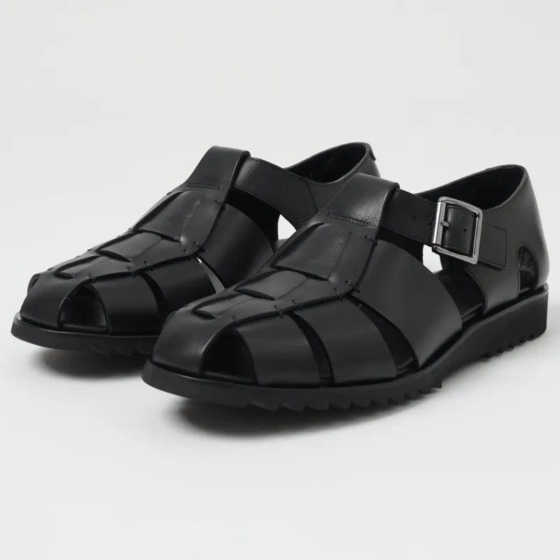 Paraboot Pacific Sport Sandal - Black Lisse Noir sold by Son of a Stag