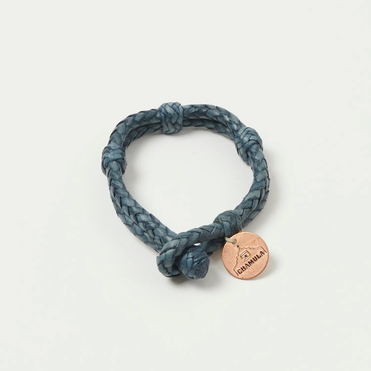 Chamula Double Round Leather Bracelet - Blue sold by Son of a Stag