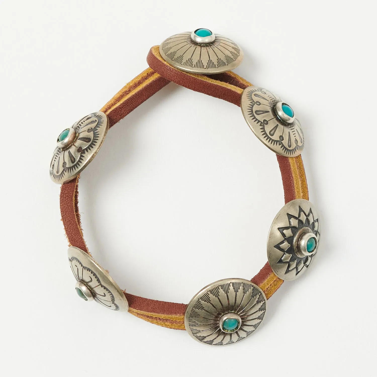 Yuketen Leather Bracelet w/ Concho - Brown sold by Son of a Stag product image thumbnail 4
