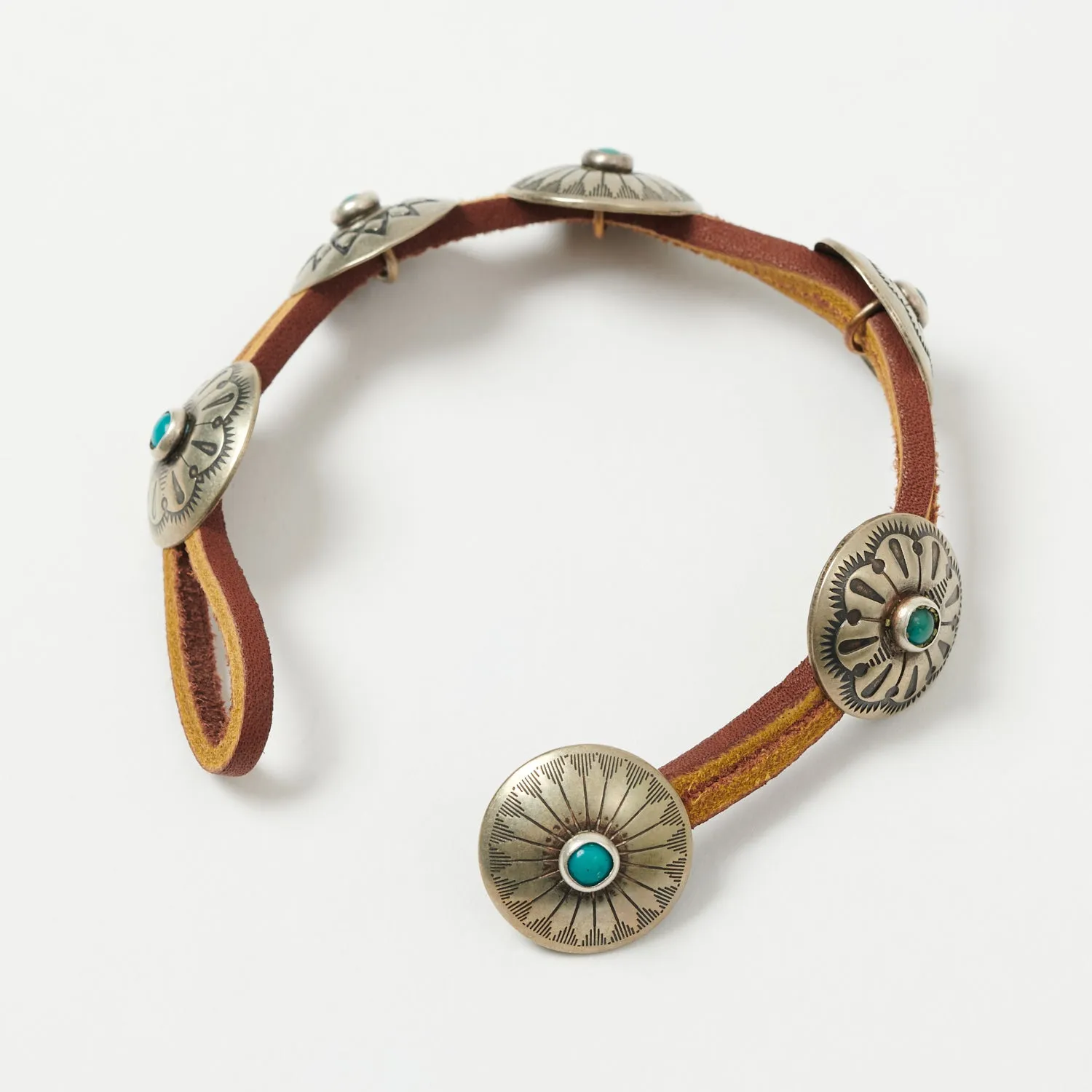 Yuketen Leather Bracelet w/ Concho - Brown sold by Son of a Stag product image thumbnail 2
