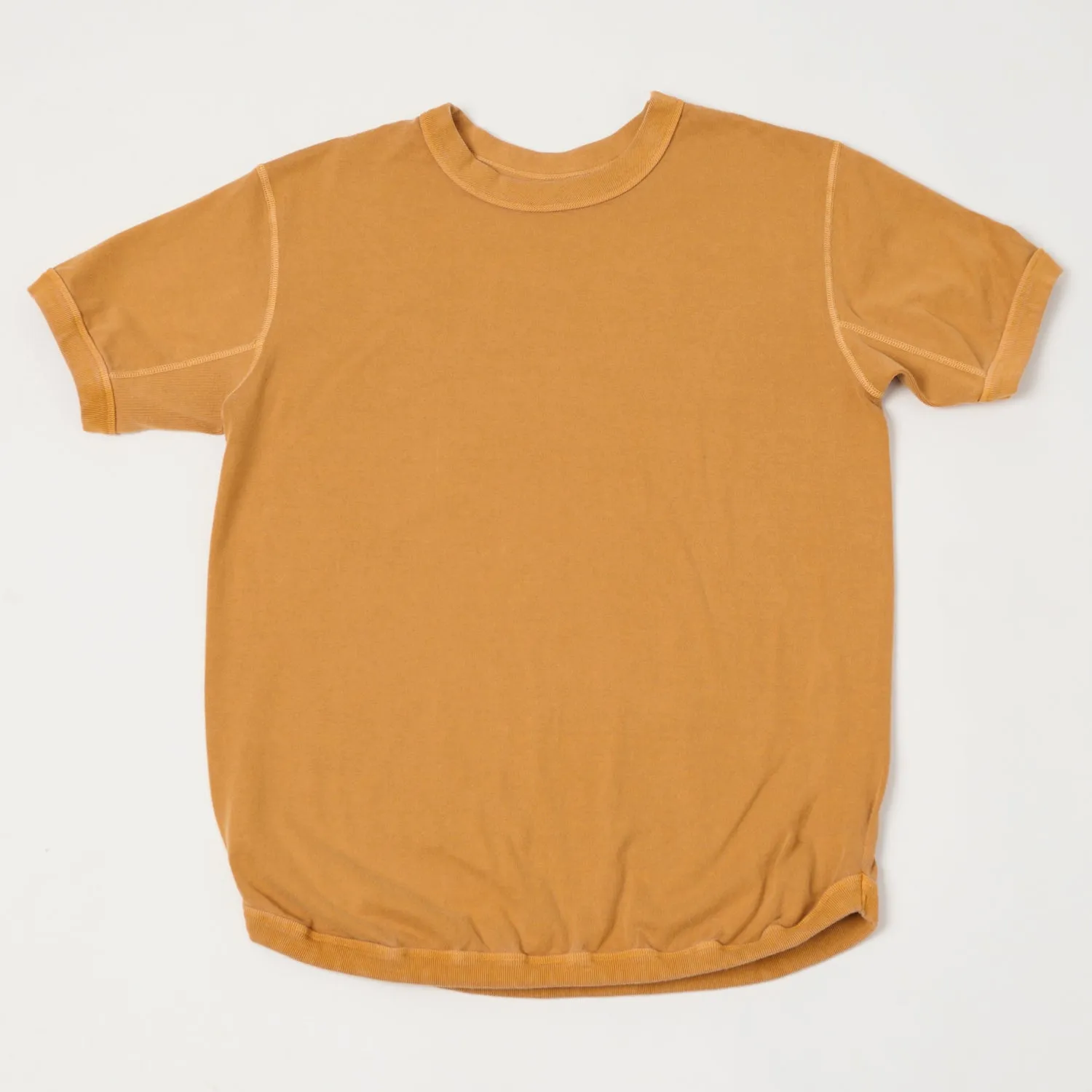 FULLCOUNT 5222 Flat Seam Heavyweight T-Shirt - Saffron sold by Son of a Stag