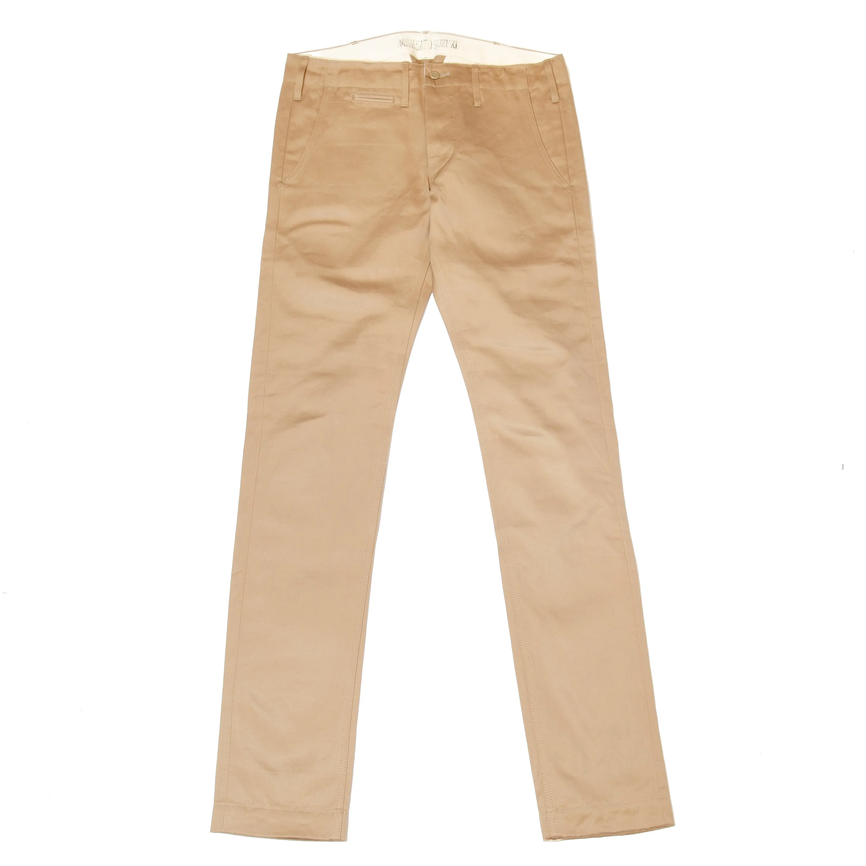 Smith Sato Suzuki E1707 Relaxed Tapered Chino - Khaki sold by Son of a Stag