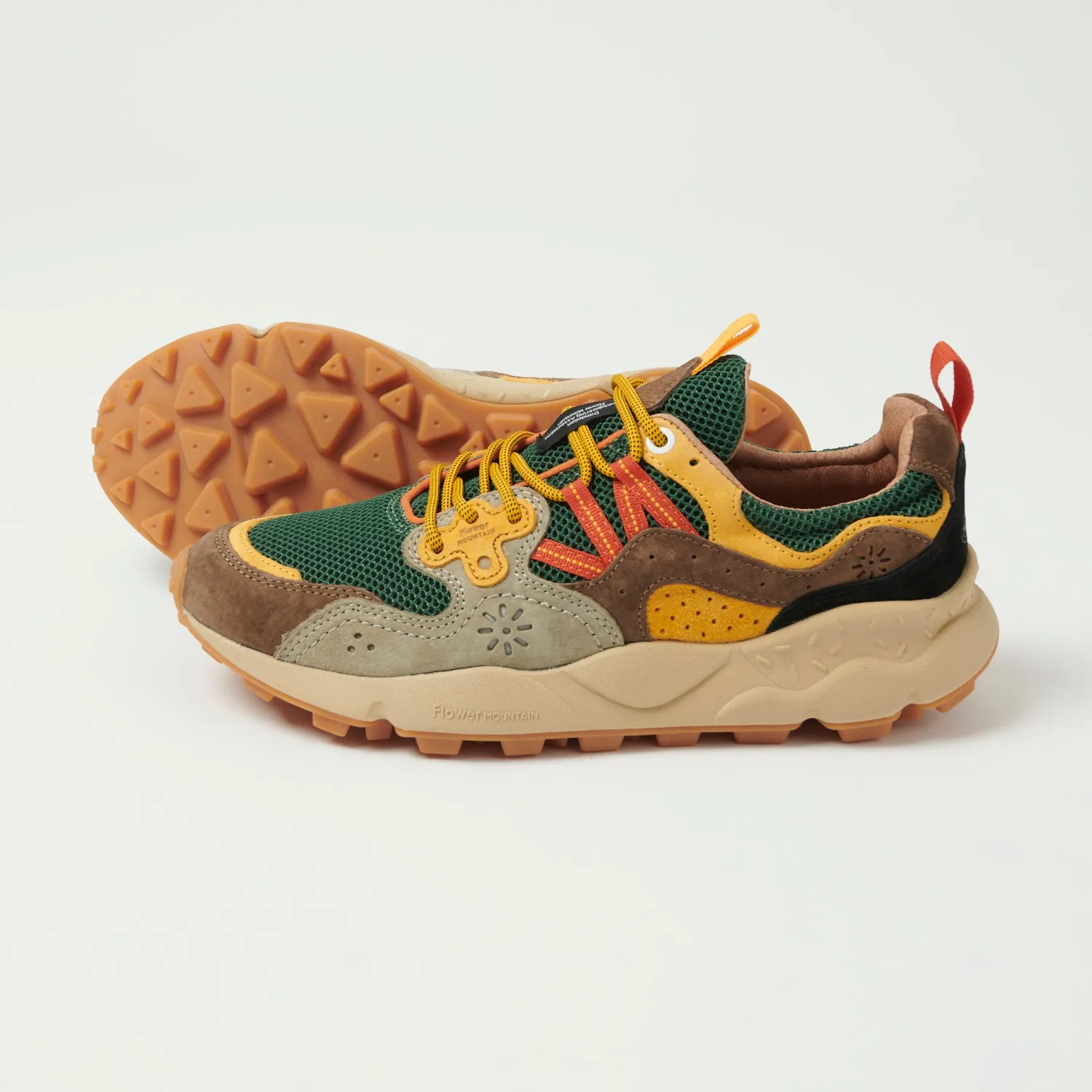 Flower Mountain Yamano 3 Suede/Nylon Sneaker - Taupe/Green/Ocra sold by Son of a Stag product image thumbnail 2