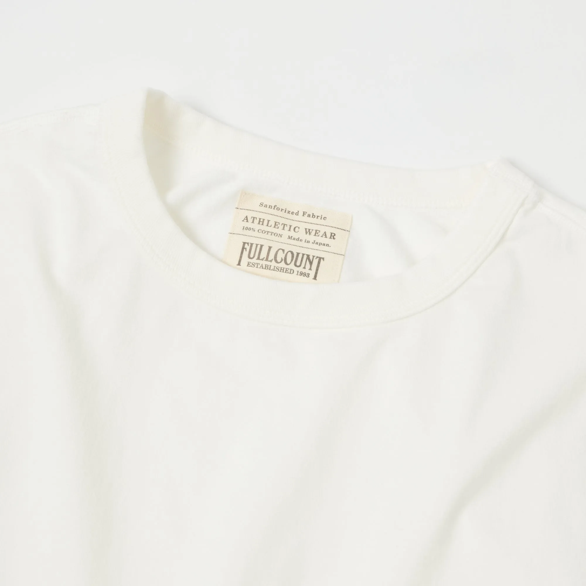 FULLCOUNT 5222 Flat Seam Heavyweight T-Shirt - White sold by Son of a Stag product image thumbnail 2