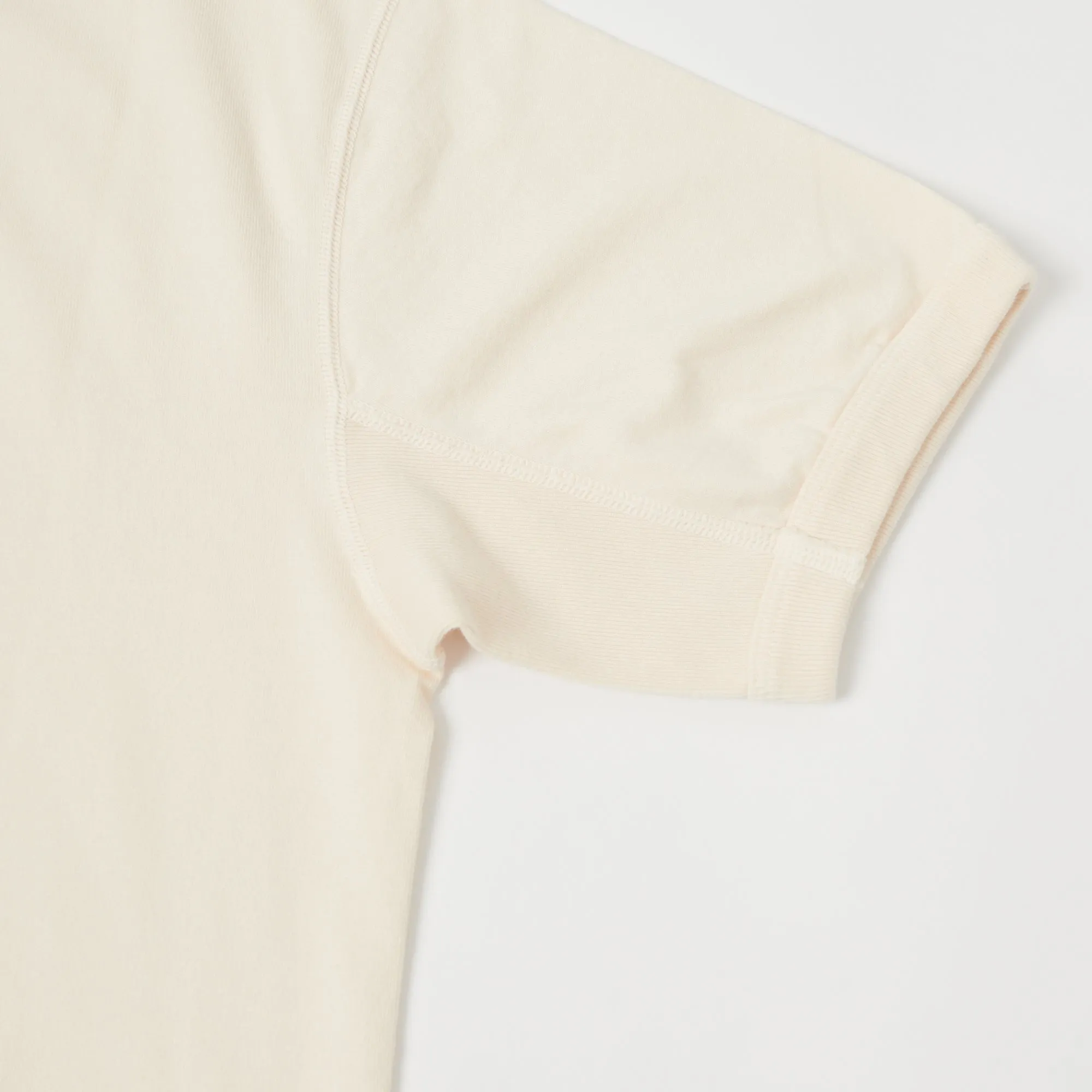 FULLCOUNT 5222 Flat Seam Heavyweight T-Shirt - Ecru sold by Son of a Stag product image thumbnail 3