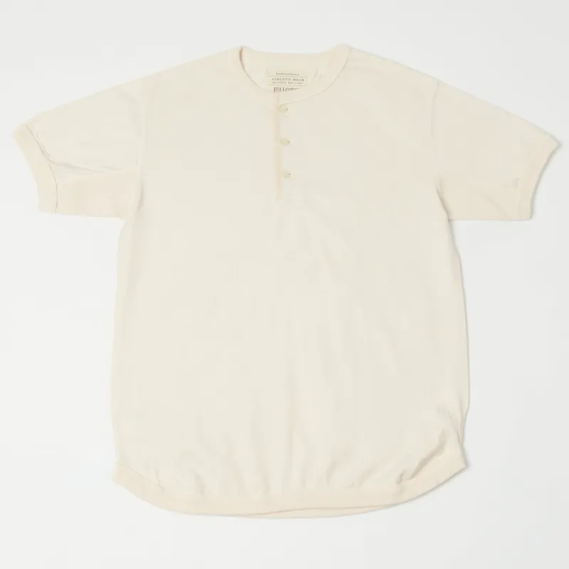 FULLCOUNT 5222H Flat Seam Heavyweight Henley - Ecru sold by Son of a Stag