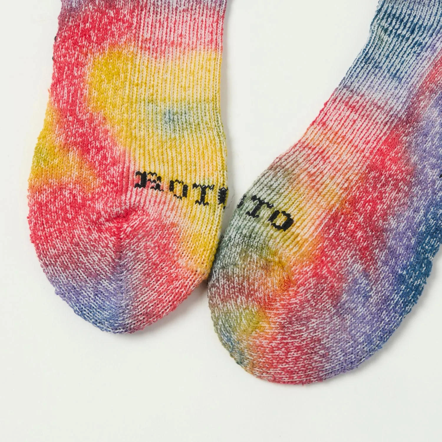 RoToTo Tie Dye Organic Cotton Pile Ankle Sock - Red/Yellow/Blue sold by Son of a Stag product image thumbnail 2