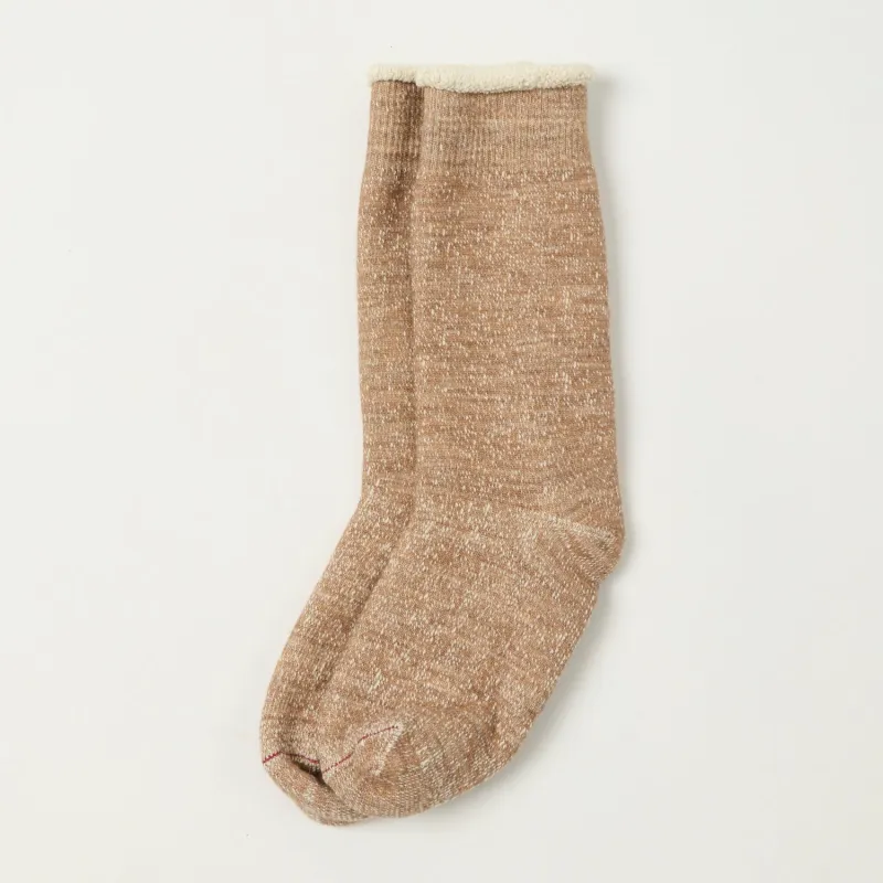 RoToTo Double Face Crew Sock - Camel sold by Son of a Stag