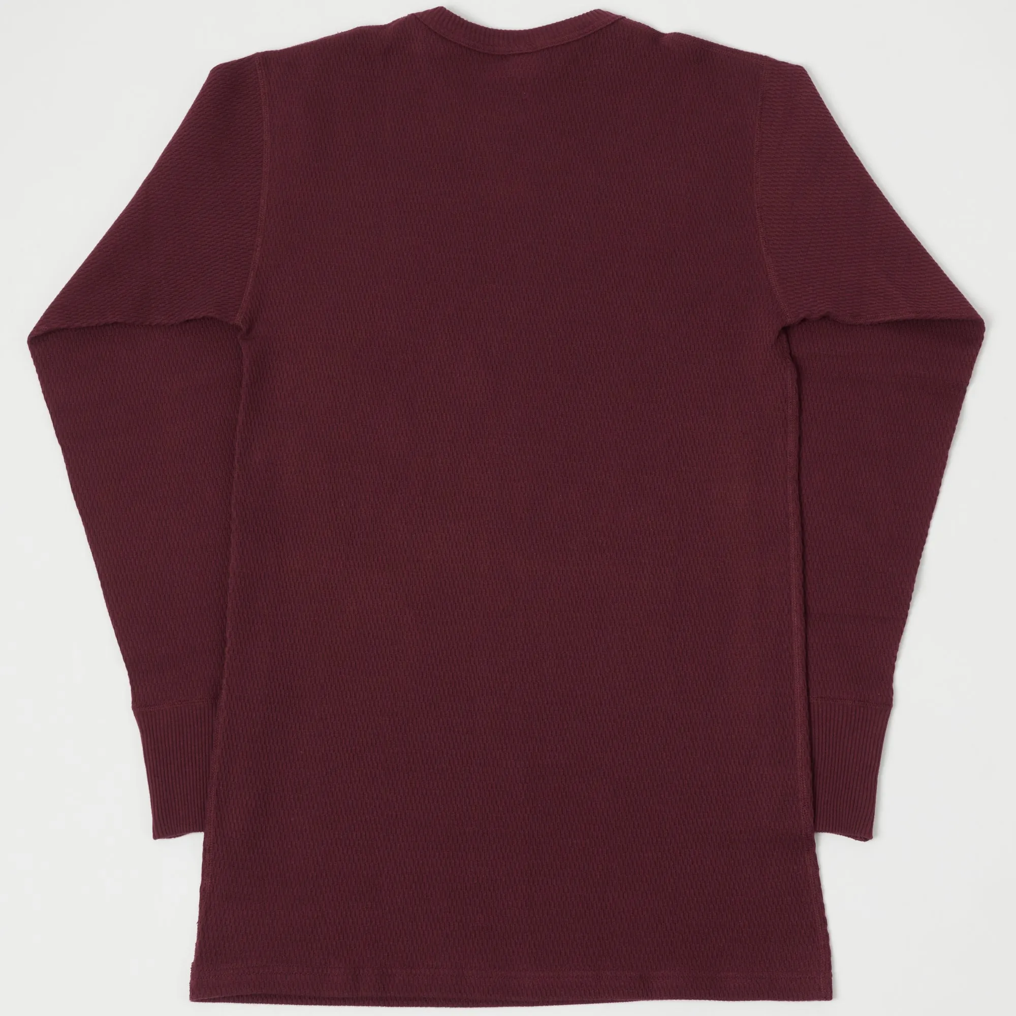 Warehouse & Co 5903 Waffle Knit Thermal T-Shirt - Bordeaux sold by Son of a Stag product image thumbnail 3