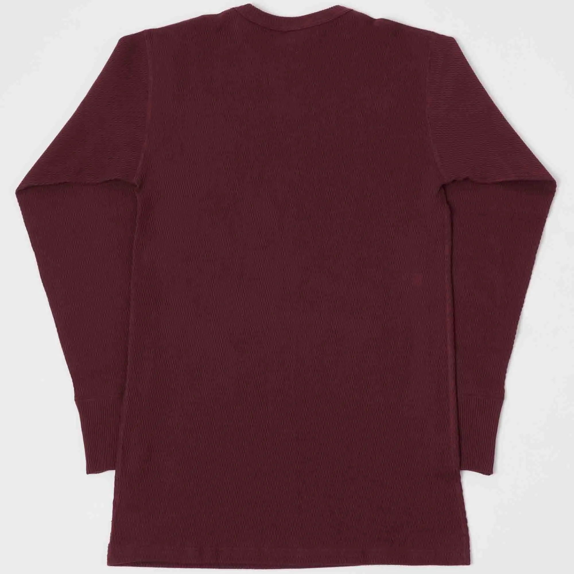 Warehouse & Co 5903 Waffle Knit Thermal T-Shirt - Bordeaux sold by Son of a Stag product image thumbnail 4