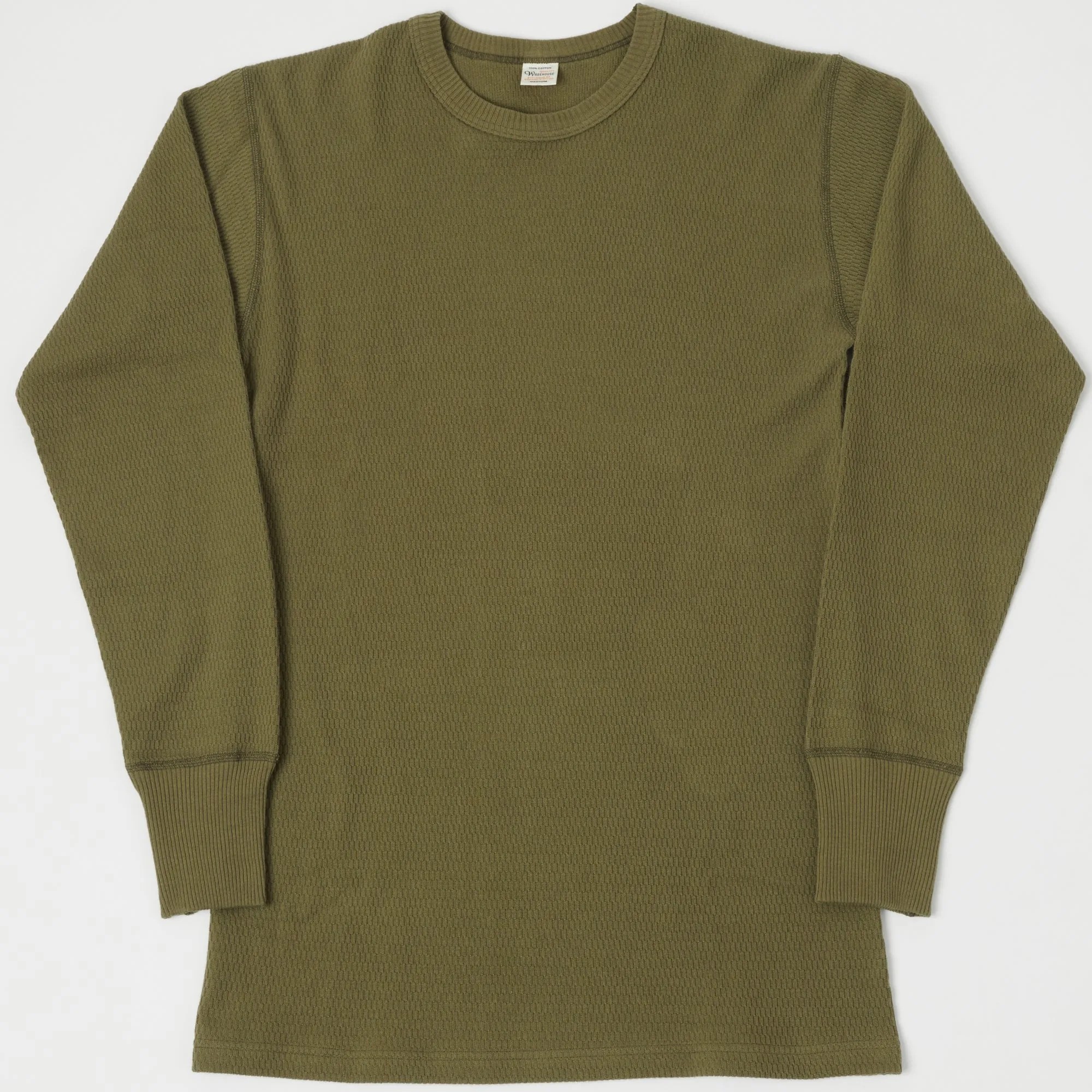 Warehouse & Co 5903 Waffle Knit Thermal T-Shirt - Olive Drab sold by Son of a Stag