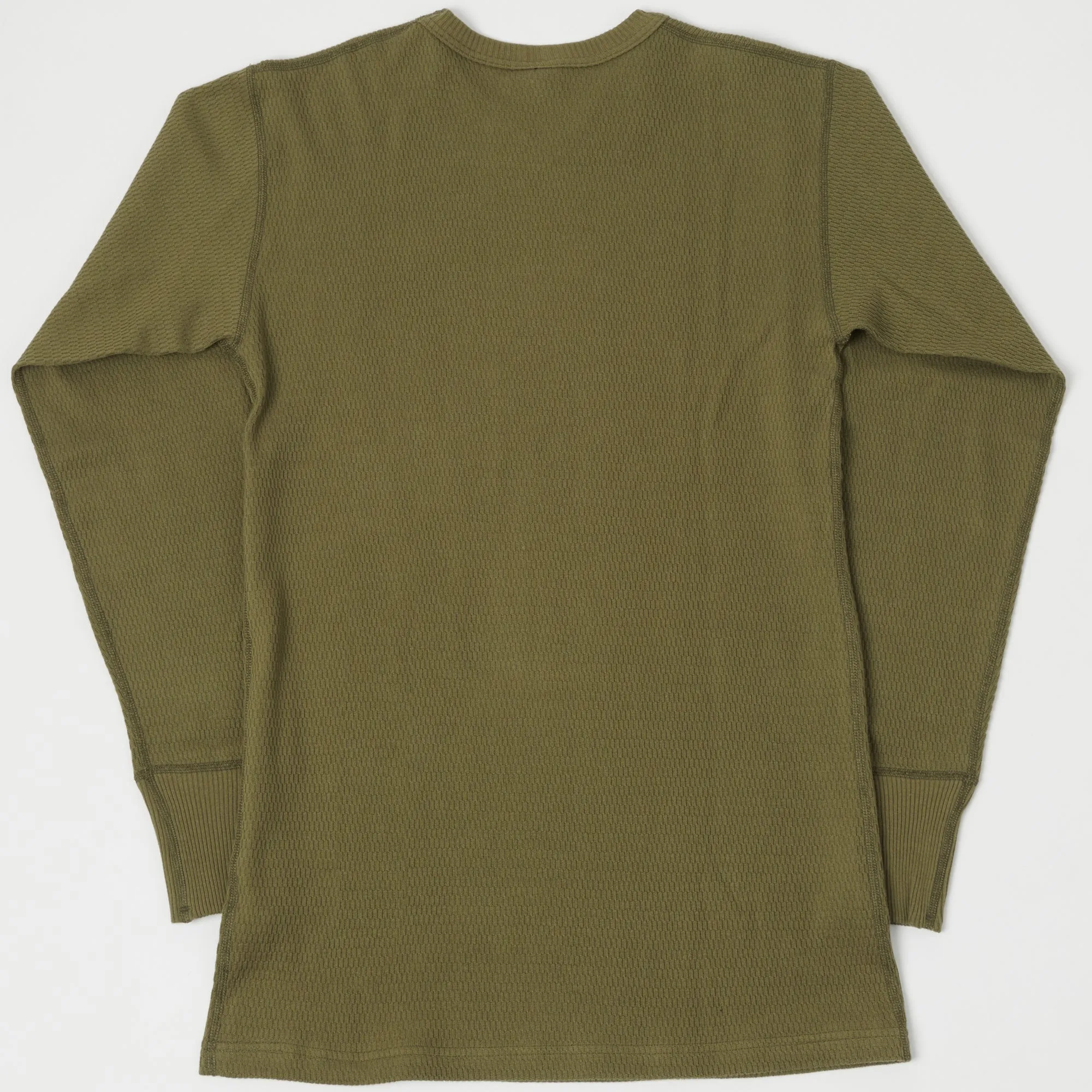 Warehouse & Co 5903 Waffle Knit Thermal T-Shirt - Olive Drab sold by Son of a Stag product image thumbnail 3