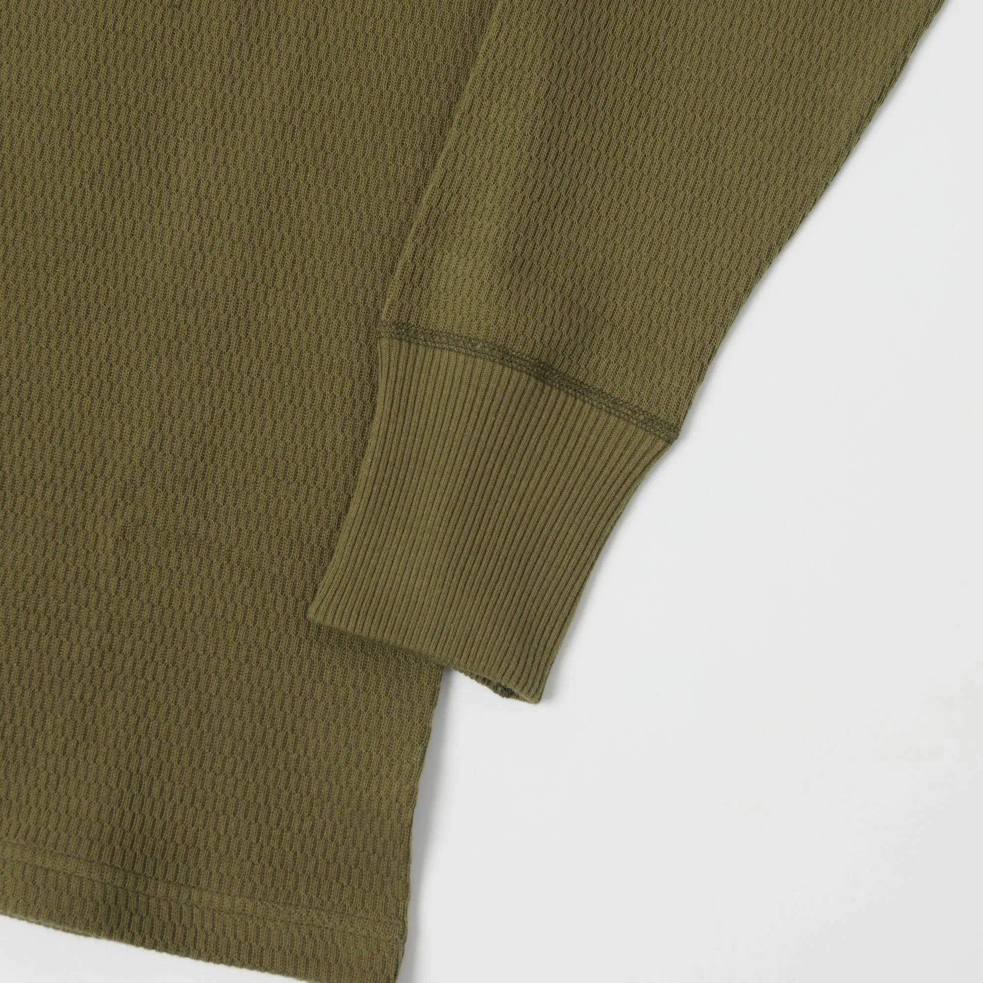 Warehouse & Co 5903 Waffle Knit Thermal T-Shirt - Olive Drab sold by Son of a Stag product image thumbnail 4