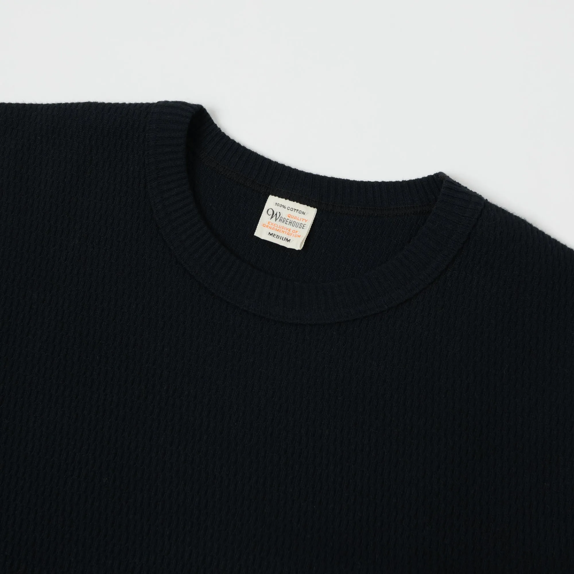 Warehouse & Co 5903 Waffle Knit Thermal T-Shirt - Black sold by Son of a Stag product image thumbnail 2