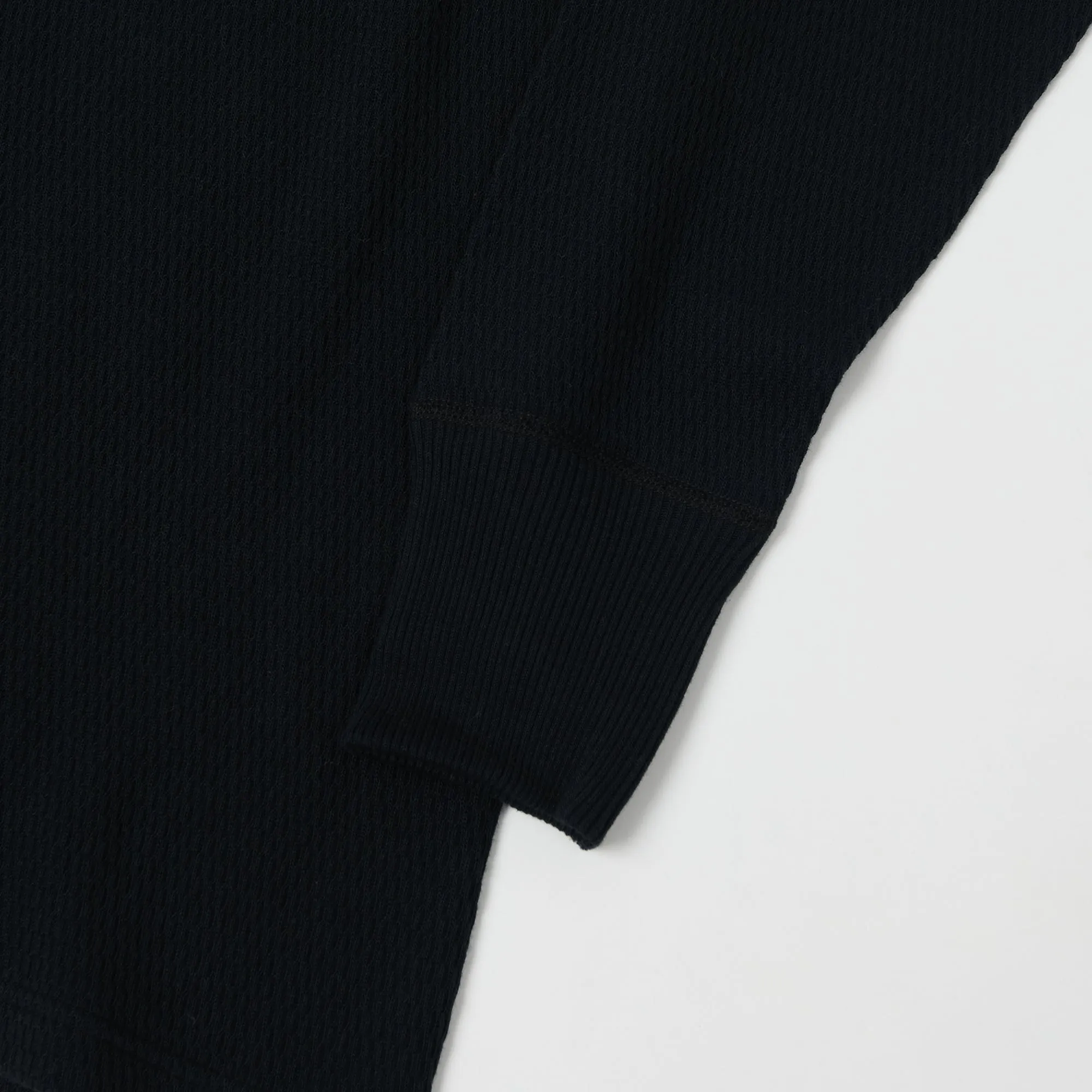 Warehouse & Co 5903 Waffle Knit Thermal T-Shirt - Black sold by Son of a Stag product image thumbnail 4