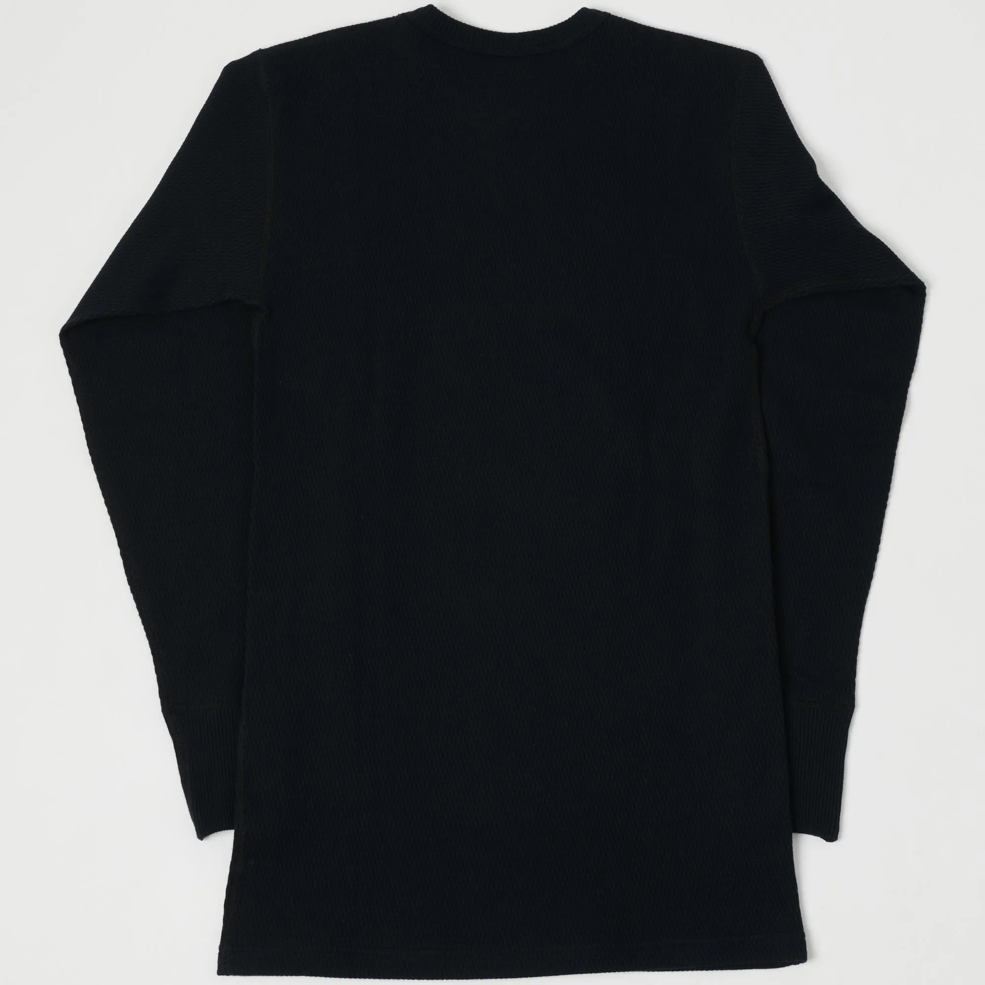 Warehouse & Co 5903 Waffle Knit Thermal T-Shirt - Black sold by Son of a Stag product image thumbnail 3