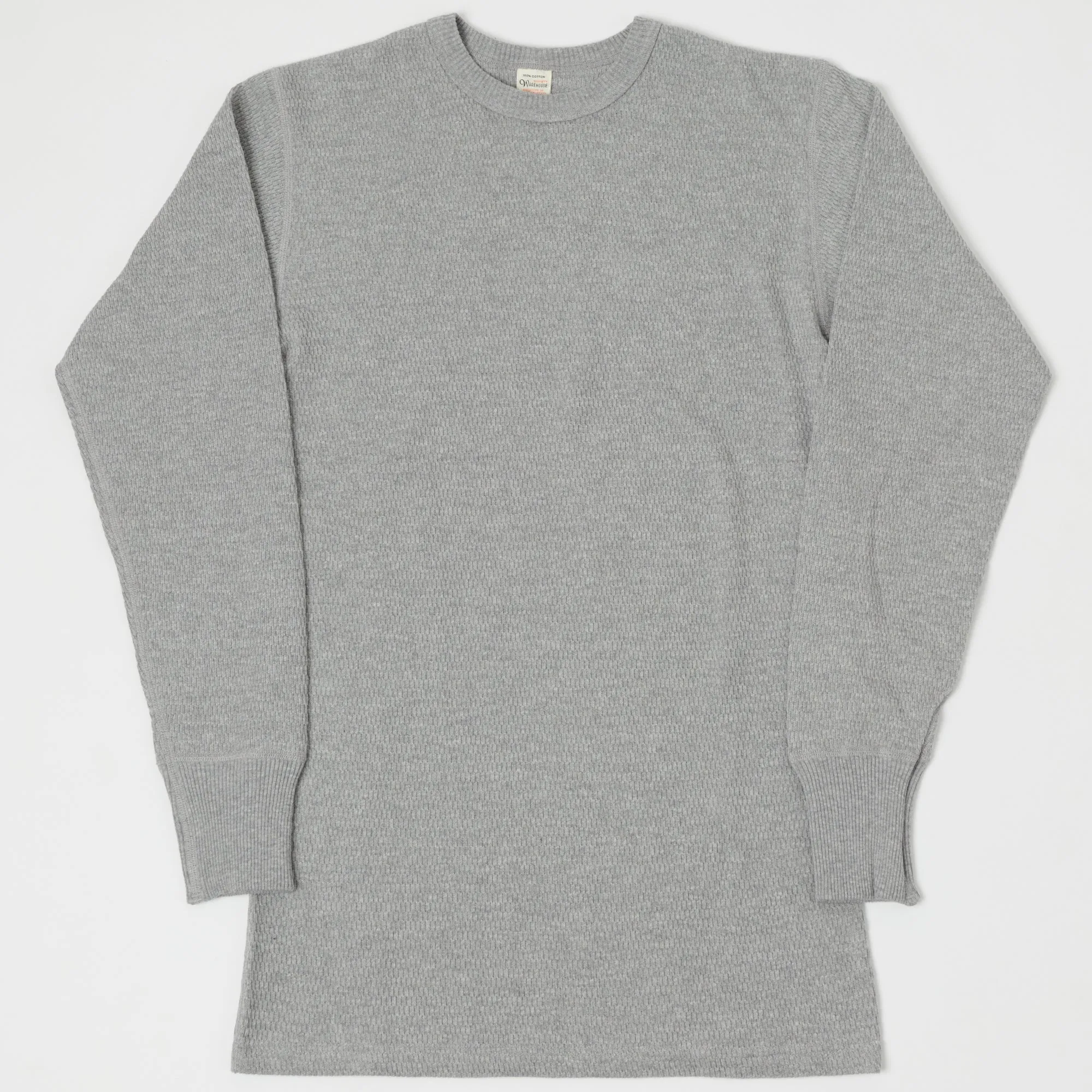 Warehouse & Co 5903 Waffle Knit Thermal T-Shirt - Heather Grey sold by Son of a Stag