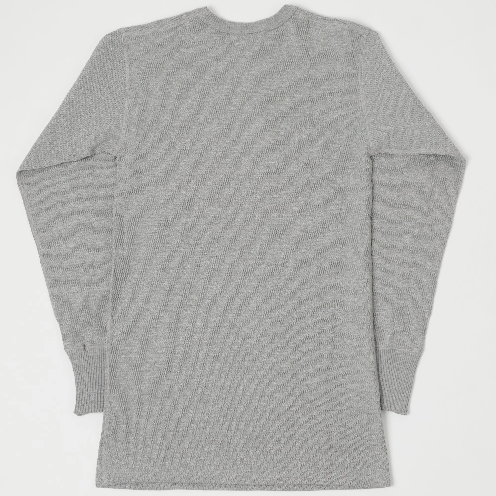 Warehouse & Co 5903 Waffle Knit Thermal T-Shirt - Heather Grey sold by Son of a Stag product image thumbnail 3