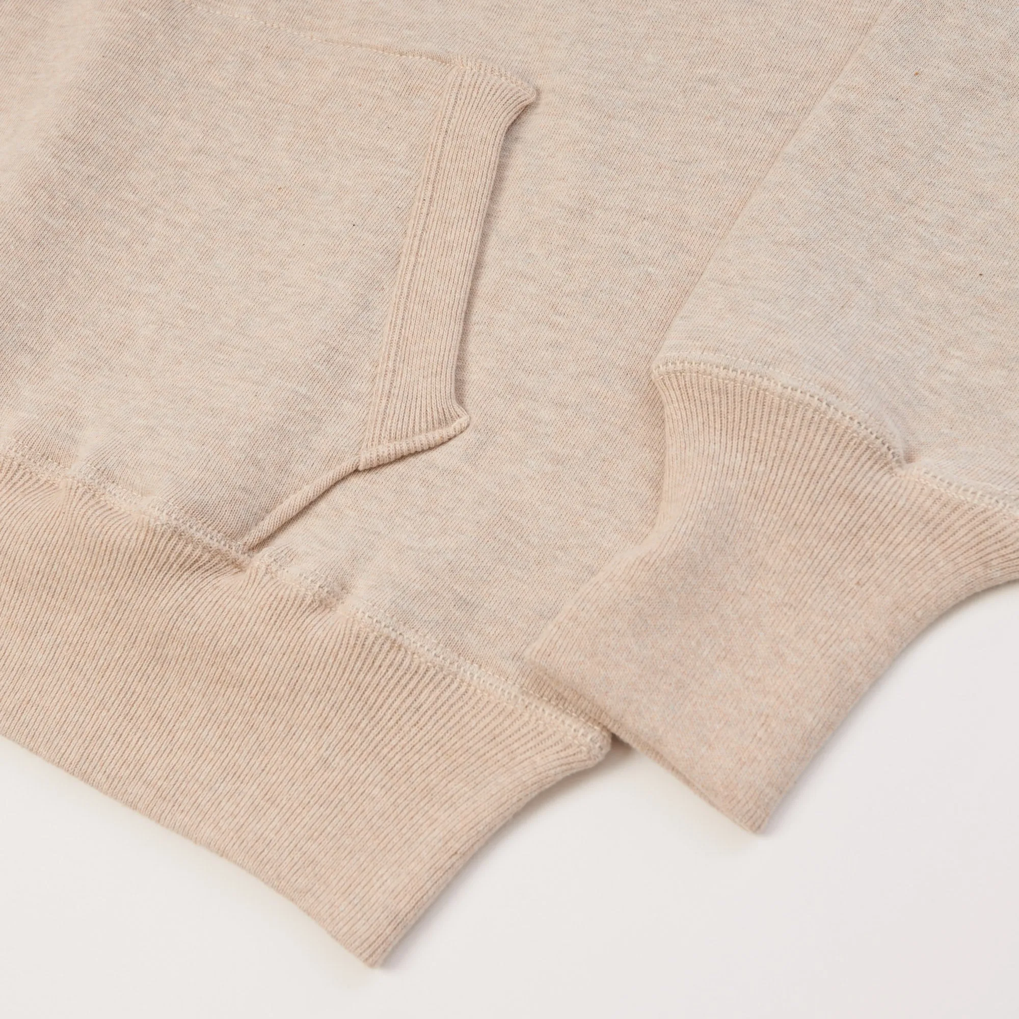 Warehouse & Co 450 Two Needle Hooded Sweatshirt - Oatmeal sold by Son of a Stag product image thumbnail 4