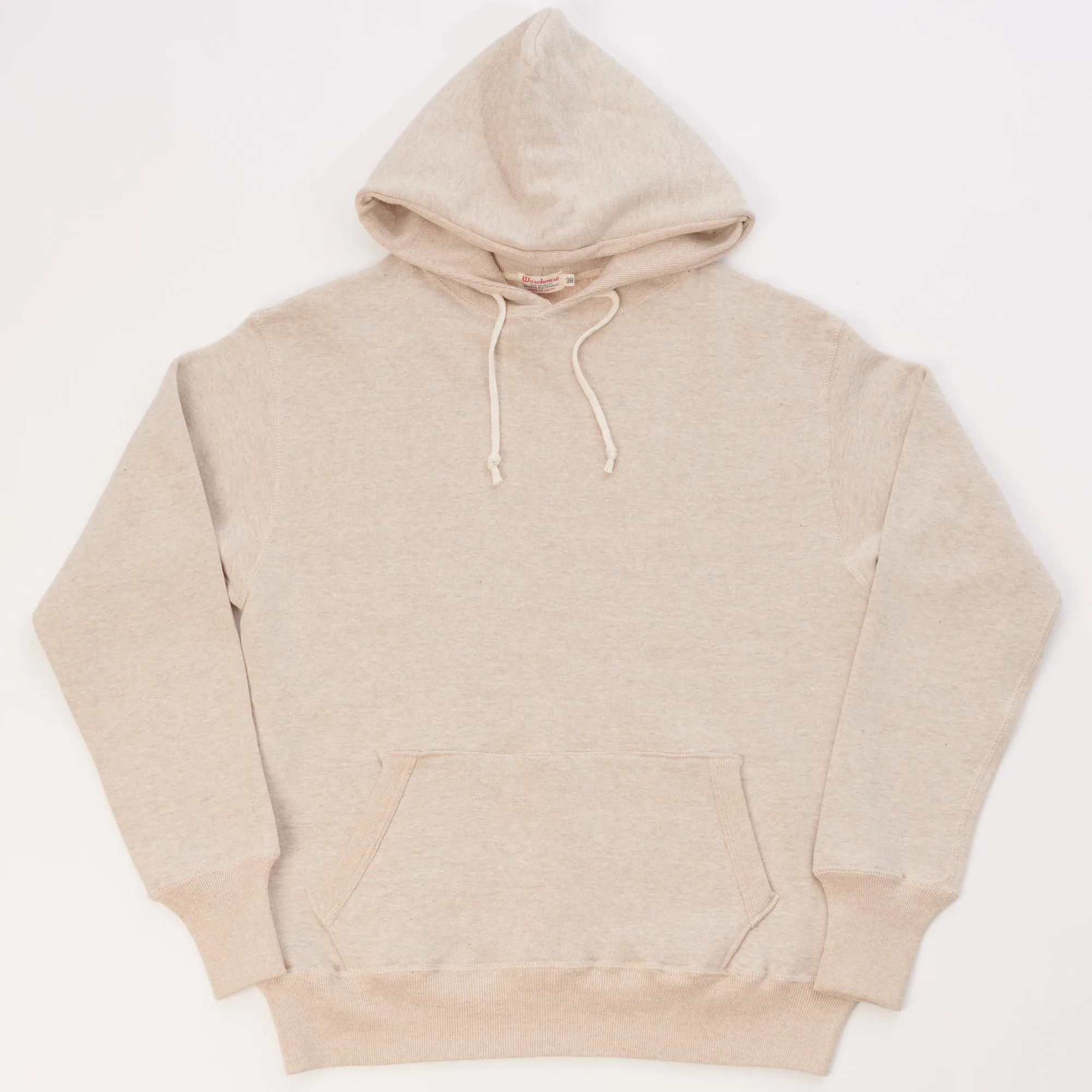 Warehouse & Co 450 Two Needle Hooded Sweatshirt - Oatmeal sold by Son of a Stag