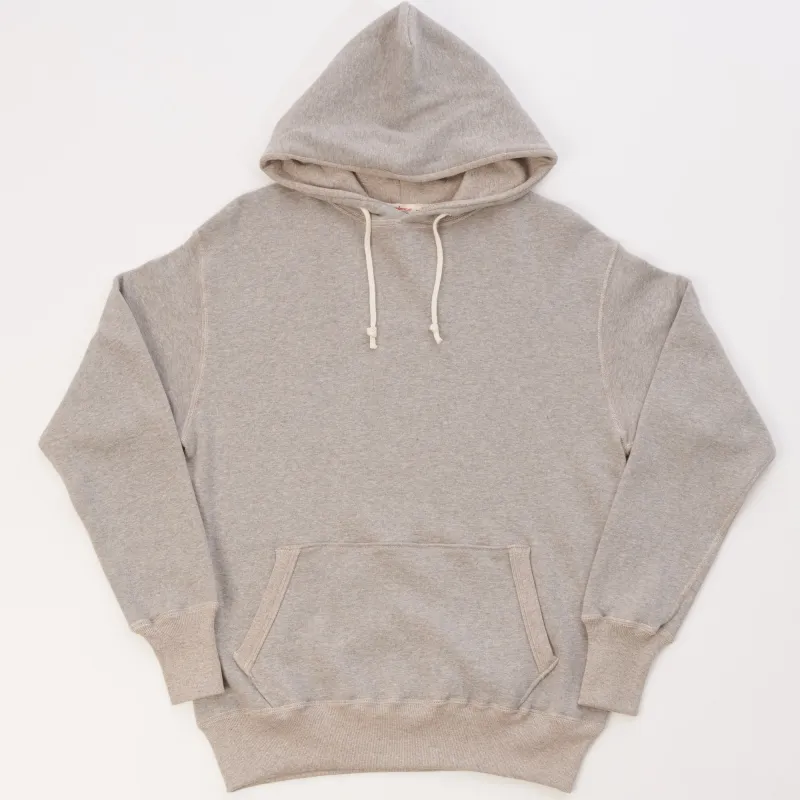 Warehouse & Co 450 Two Needle Hooded Sweatshirt - Heather Grey sold by Son of a Stag