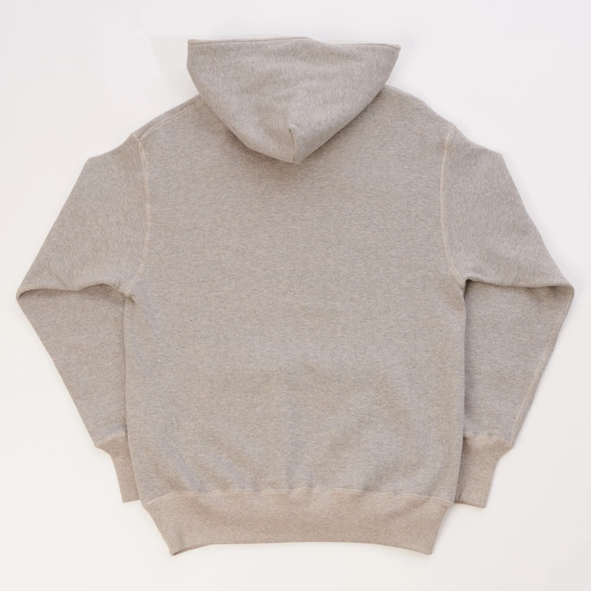 Warehouse & Co 450 Two Needle Hooded Sweatshirt - Heather Grey sold by Son of a Stag product image thumbnail 3