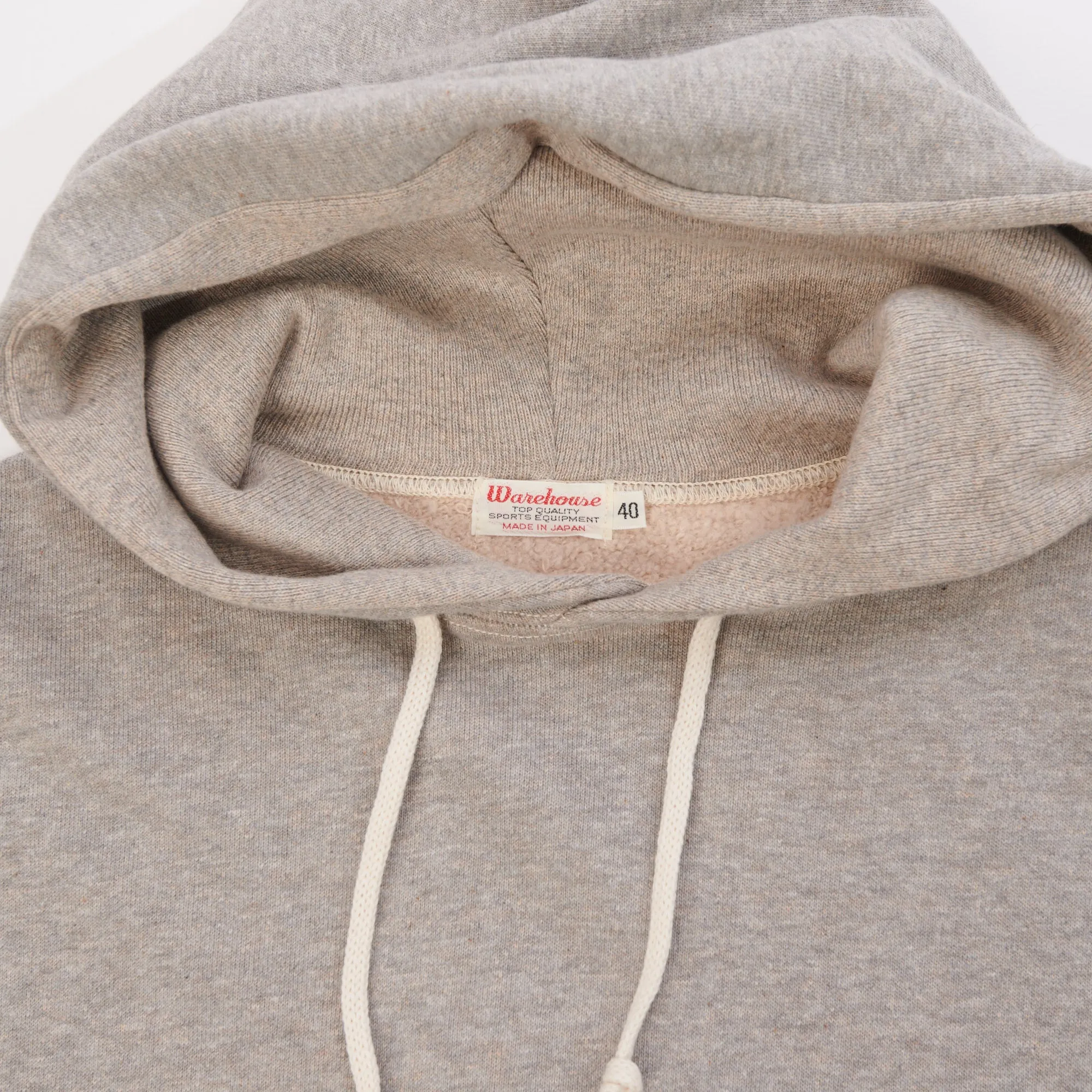 Warehouse & Co 450 Two Needle Hooded Sweatshirt - Heather Grey sold by Son of a Stag product image thumbnail 2