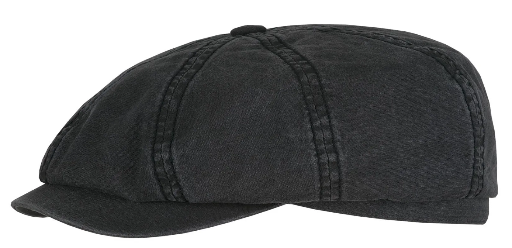 Stetson Hatteras Cotton Flat Cap - Black sold by Son of a Stag