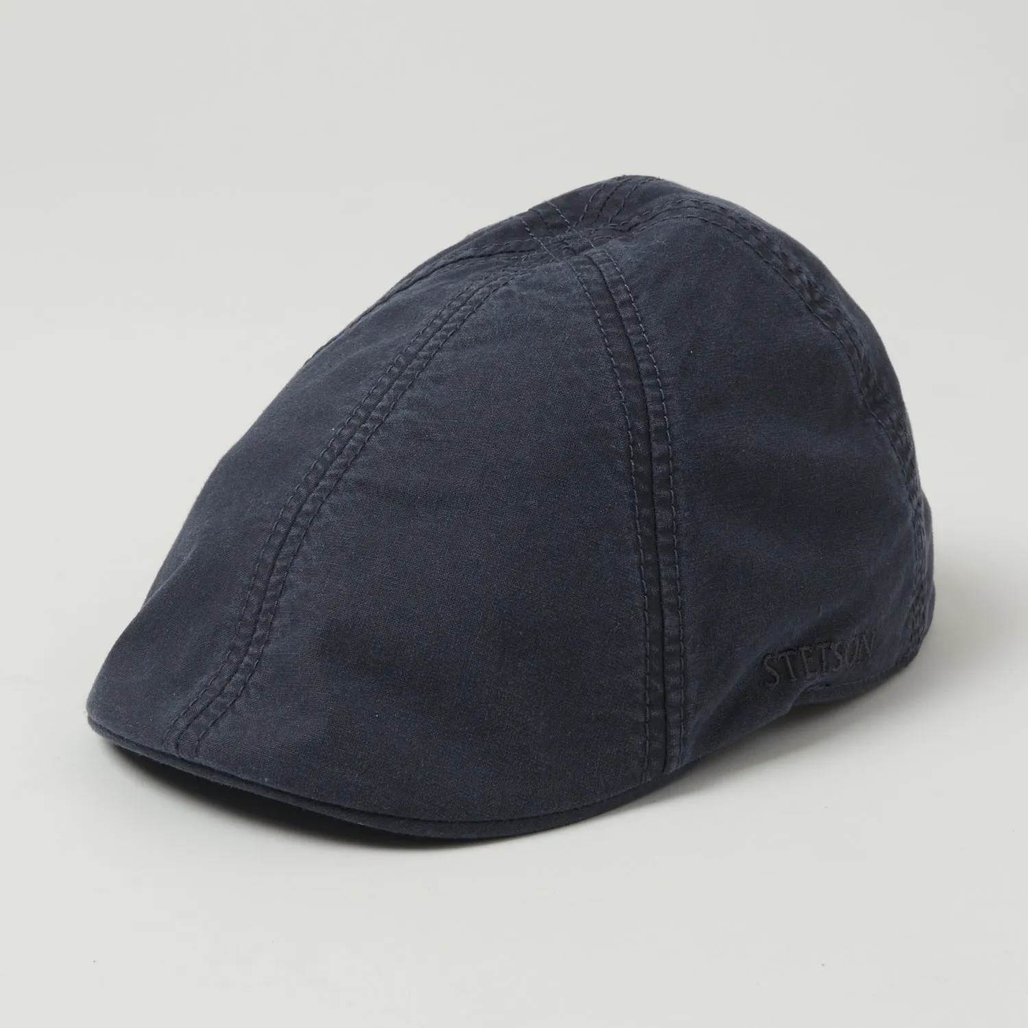 Stetson 'Texas Delave Organic Cotton Sixpence Cap - Blue sold by Son of a Stag