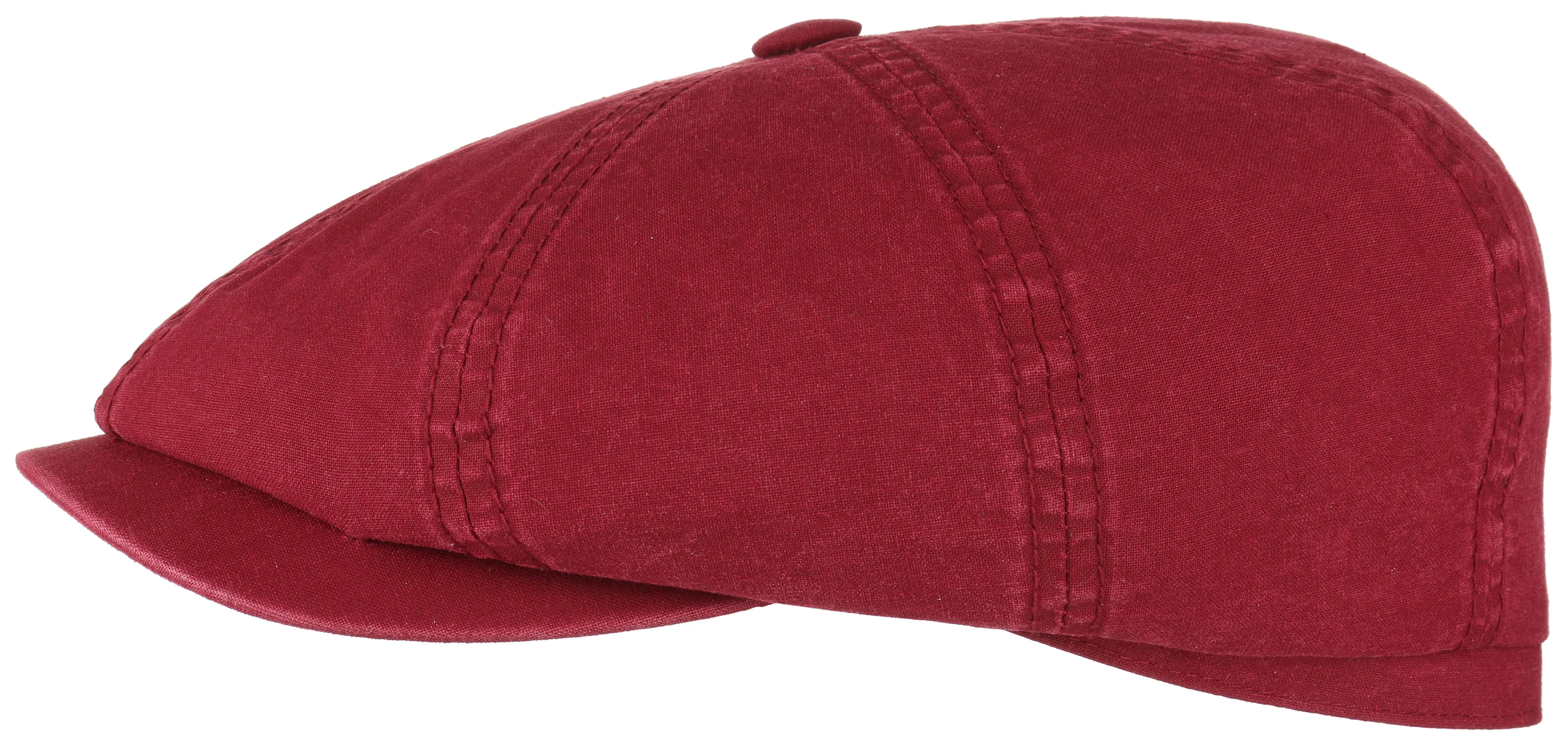 Stetson Hatteras Cotton Flat Cap - Burgundy sold by Son of a Stag