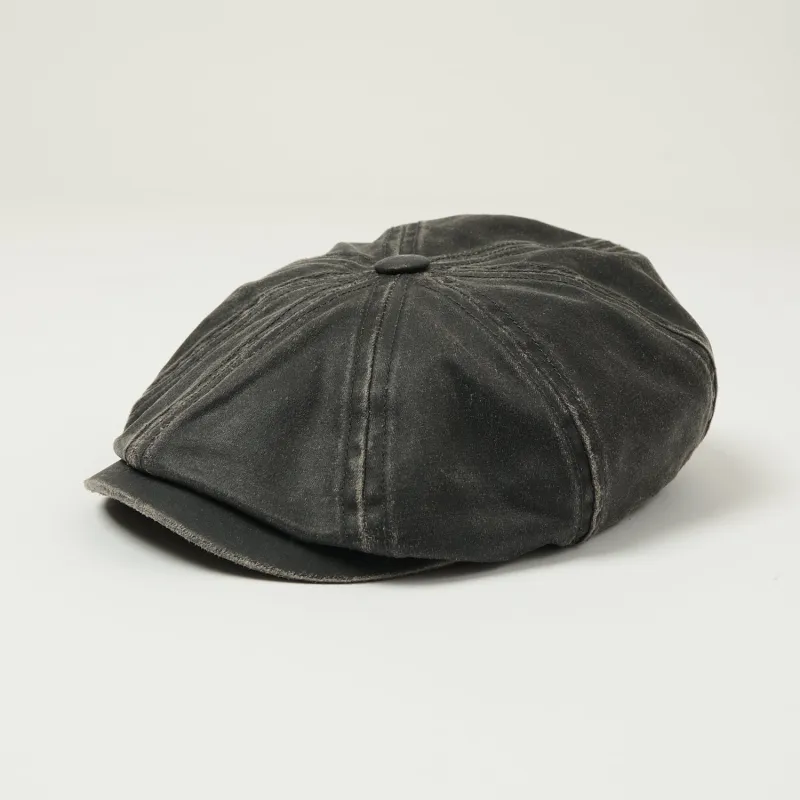 Stetson Hatteras Cotton Flat Cap - Distressed Black sold by Son of a Stag