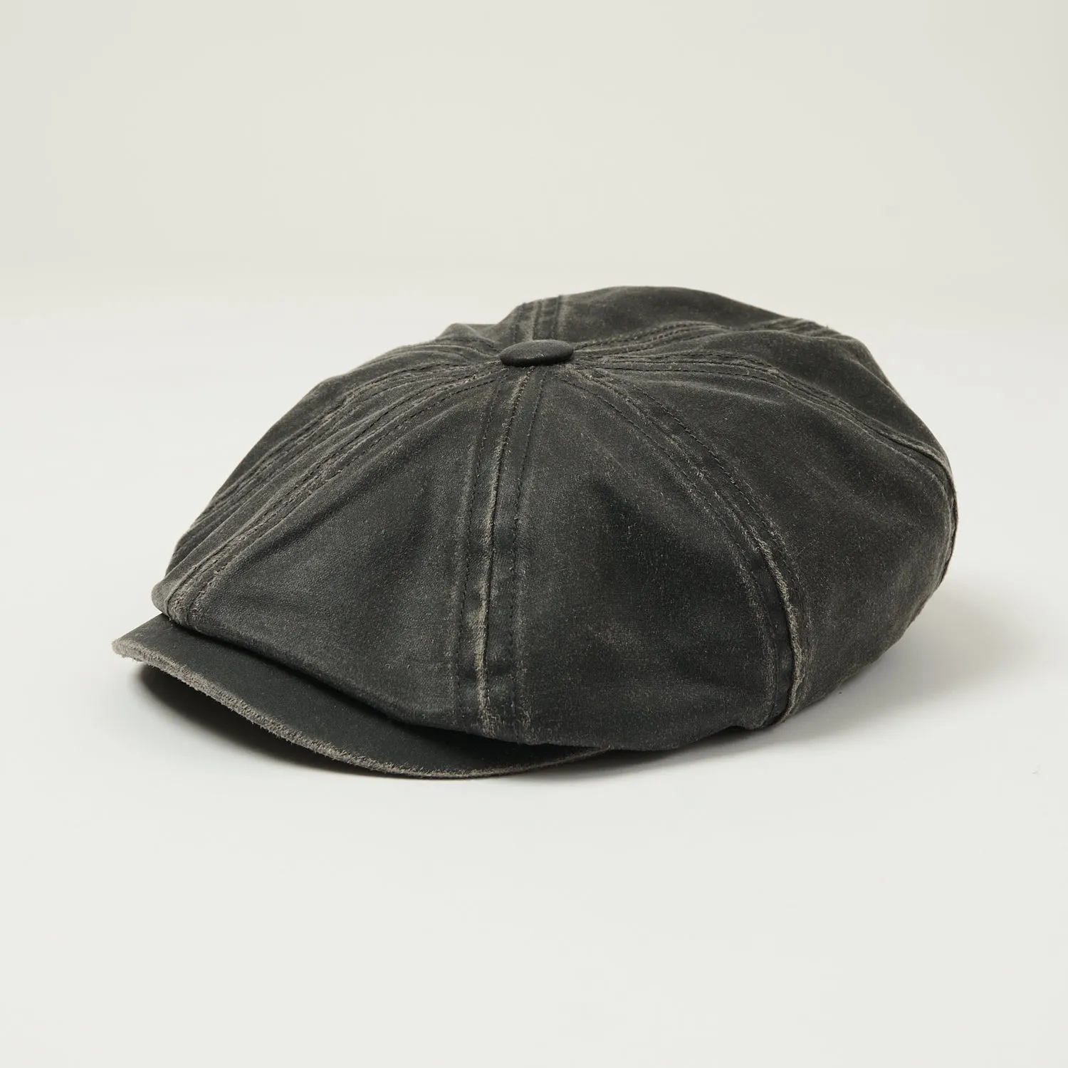 Stetson Hatteras Cotton Flat Cap - Distressed Black sold by Son of a Stag