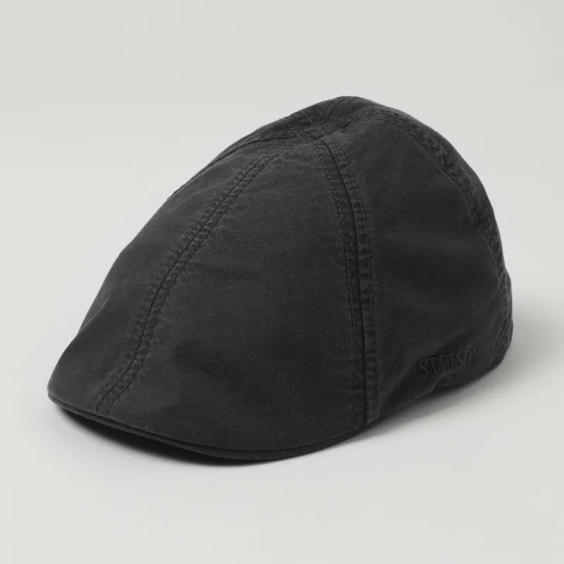 Stetson 'Texas  Delave Organic Cotton Sixpence Cap - Black sold by Son of a Stag