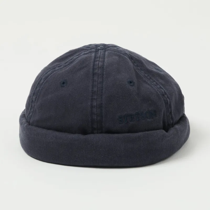 Stetson Cotton Docker Cap - Navy sold by Son of a Stag
