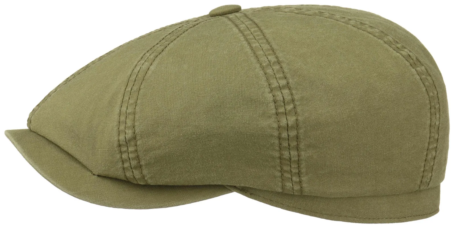 Stetson Hatteras Cotton Flat Cap - Khaki sold by Son of a Stag