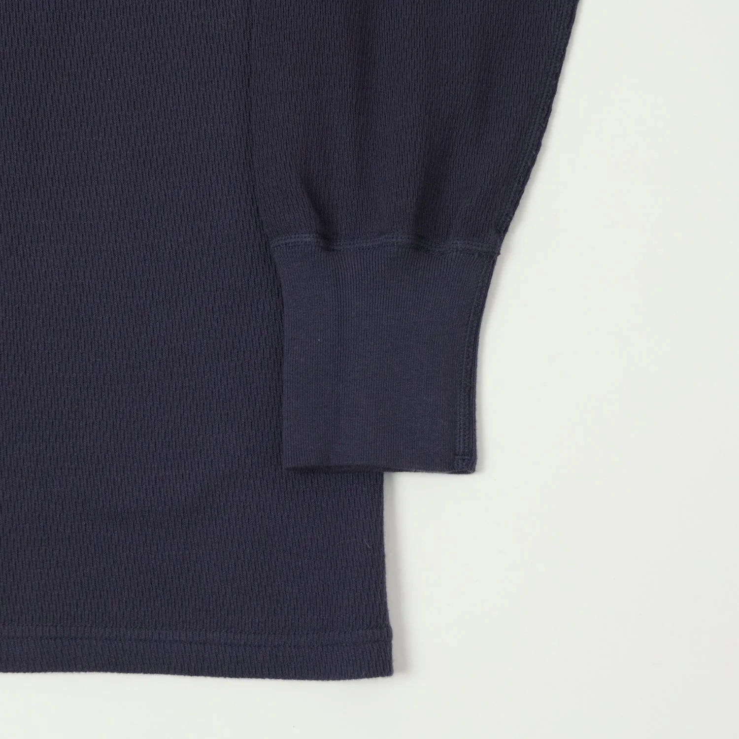 Dubbleworks Long Sleeve Thermal Henley - Navy sold by Son of a Stag product image thumbnail 3