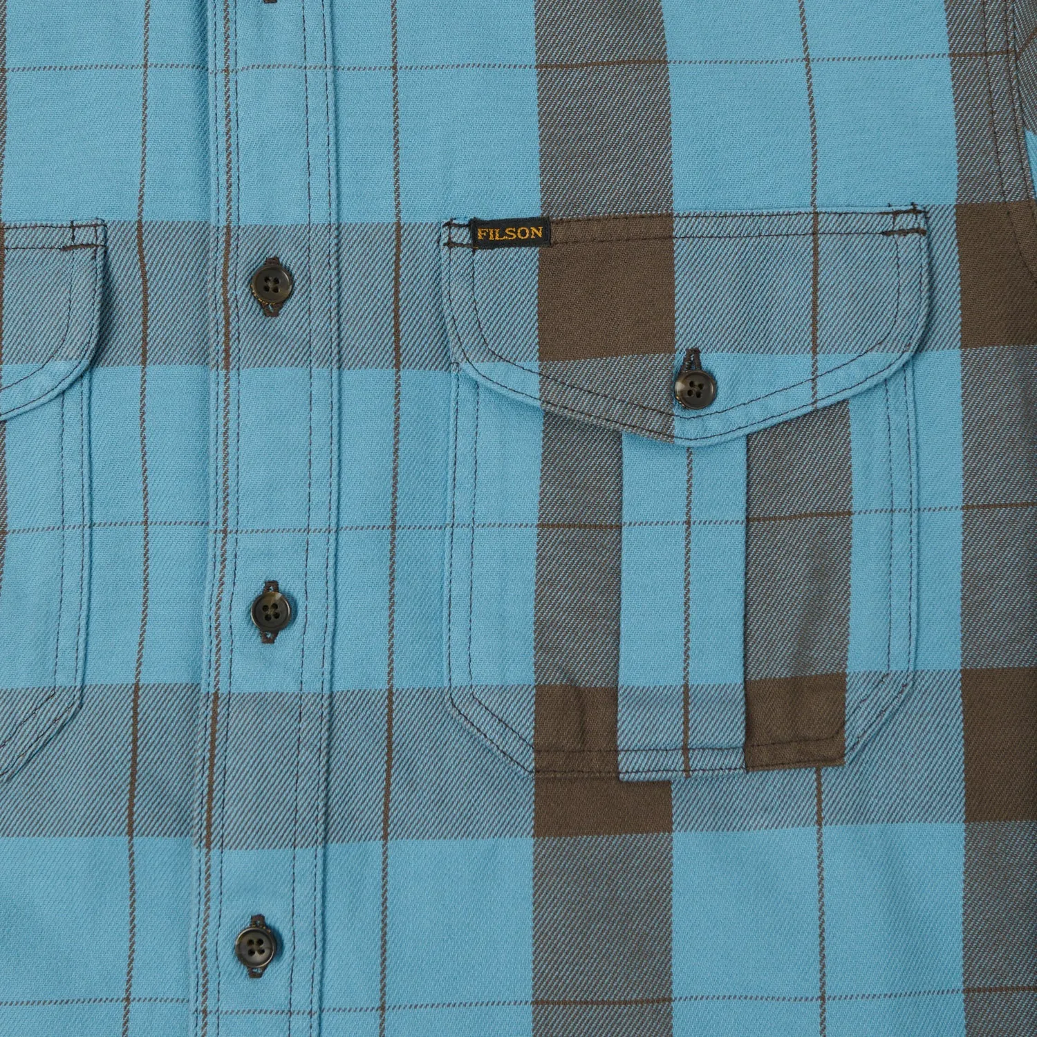 Filson Vintage Wash Alaskan Guide Shirt - Blue/Dark Brown sold by Son of a Stag product image thumbnail 4
