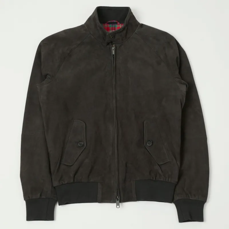 Baracuta G9 Suede Harrington Jacket - December Sky sold by Son of a Stag