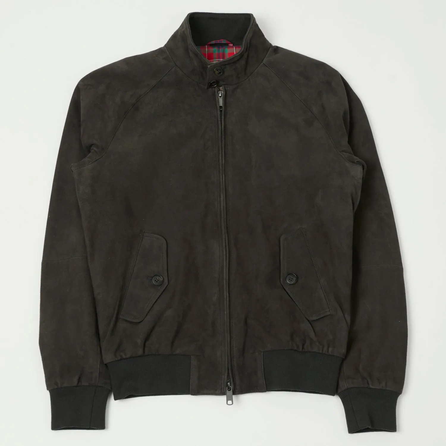 Baracuta G9 Suede Harrington Jacket - December Sky sold by Son of a Stag