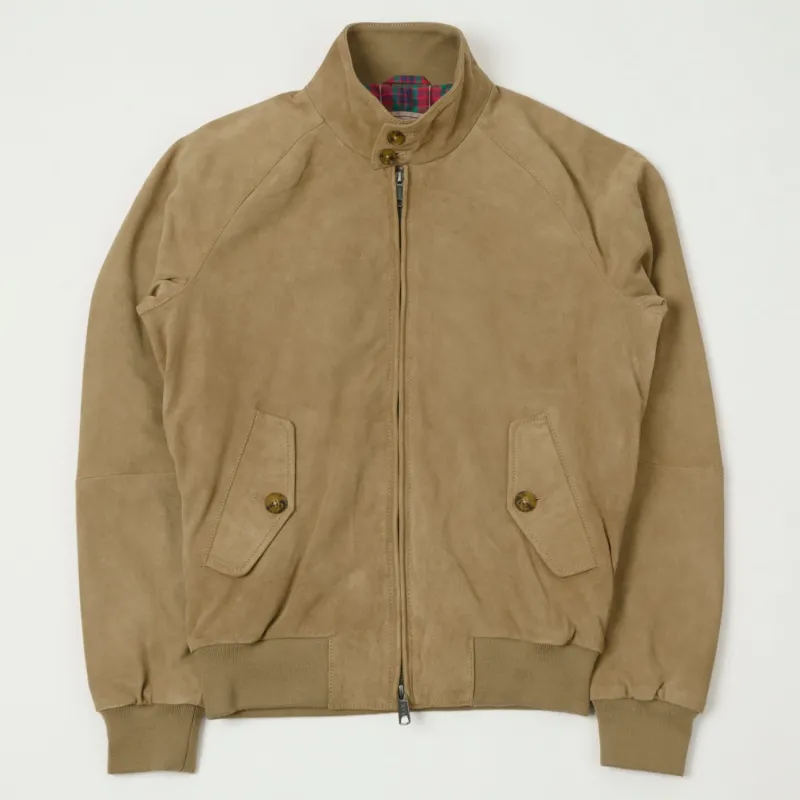 Baracuta G9 Suede Harrington Jacket - Storm Gray sold by Son of a Stag
