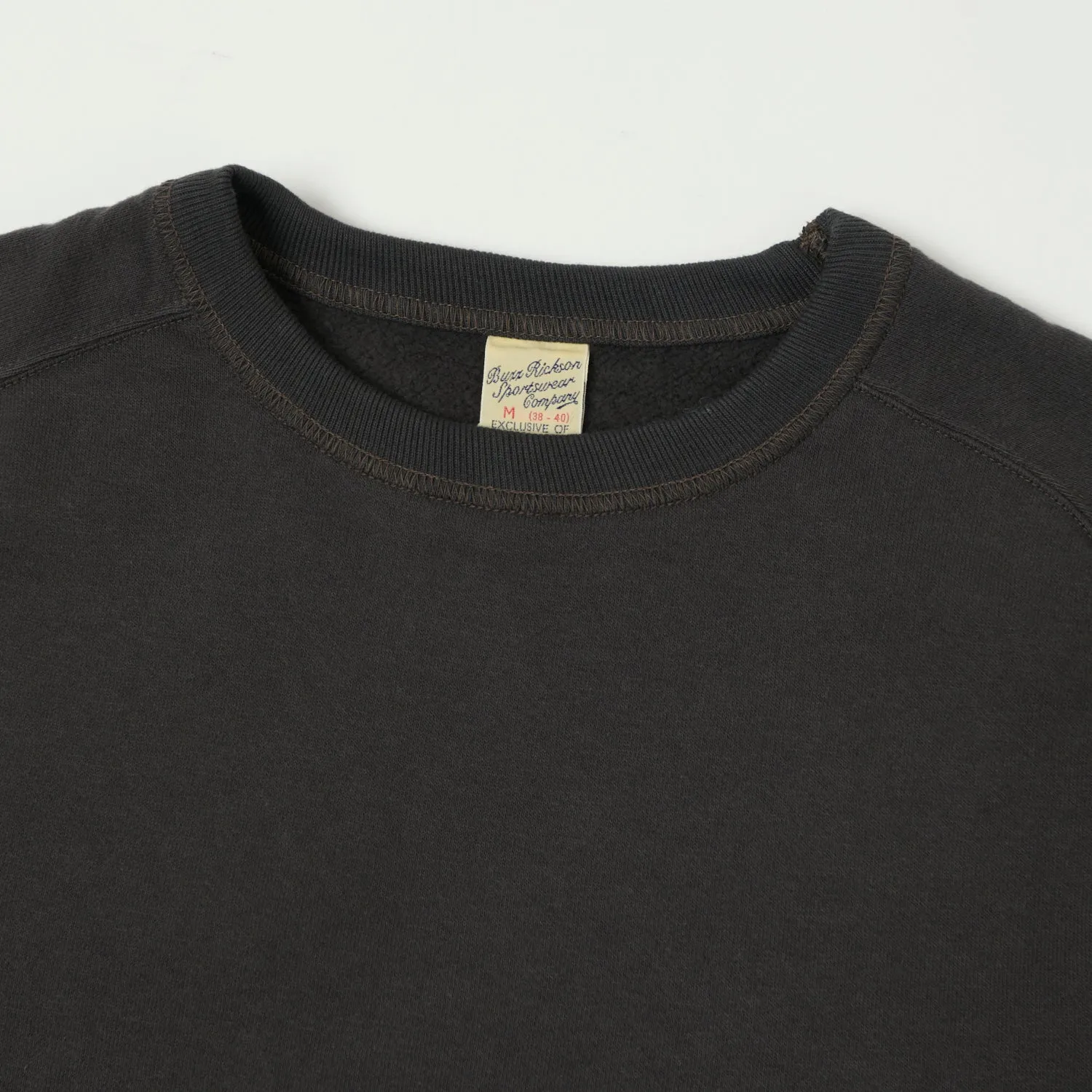 Buzz Rickson's Raglan Sleeve Freedom Sweatshirt - Black sold by Son of a Stag product image thumbnail 2