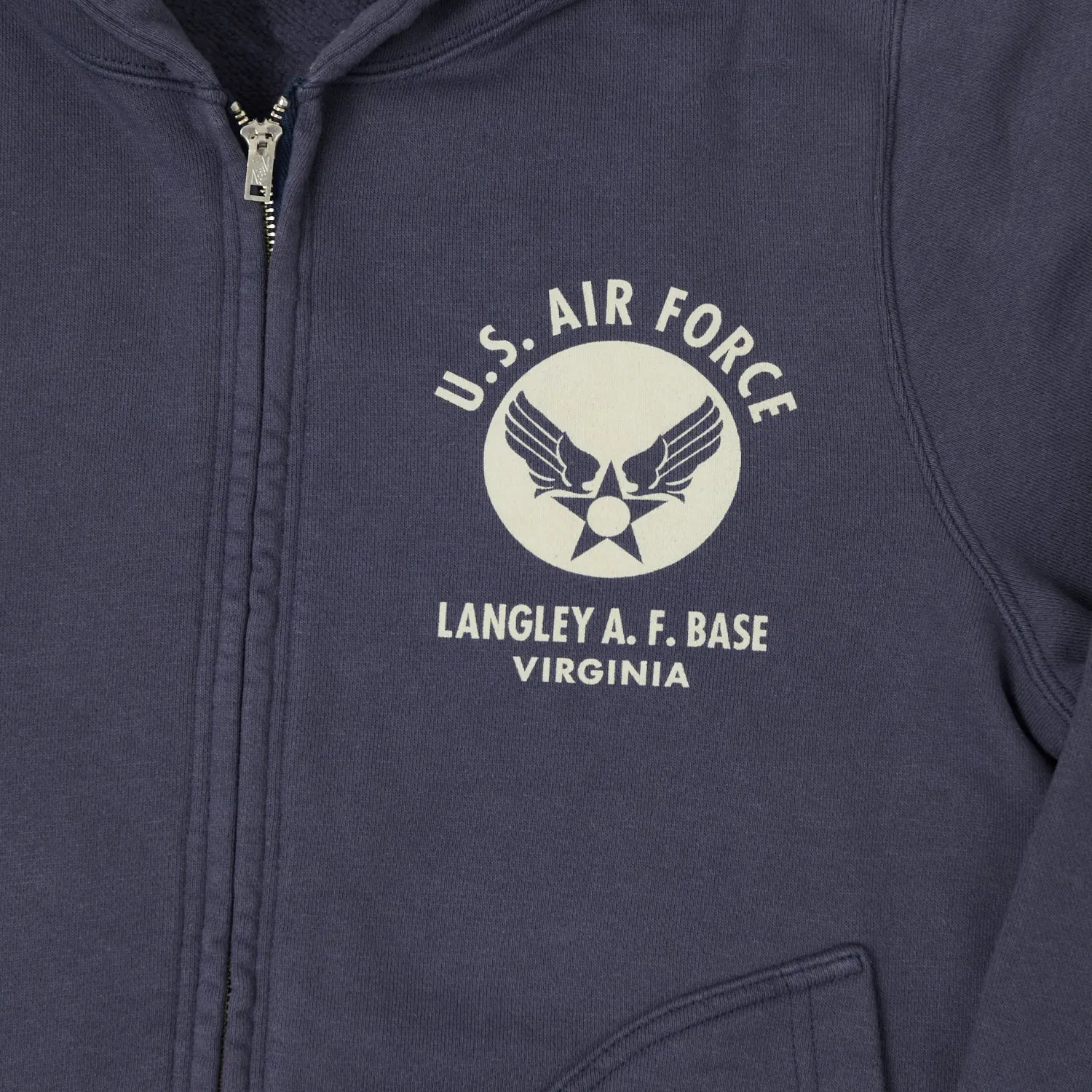Buzz Rickson's U.S.A.F Full Zip Sweat Parka - Navy sold by Son of a Stag product image thumbnail 2