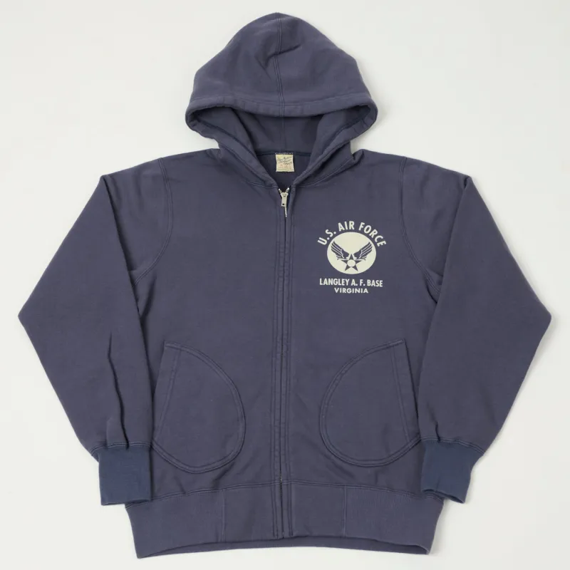 Buzz Rickson's U.S.A.F Full Zip Sweat Parka - Navy made by Buzz Rickson’s