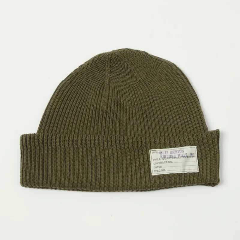 Buzz Rickson's Cotton Watch Cap - Olive sold by Son of a Stag
